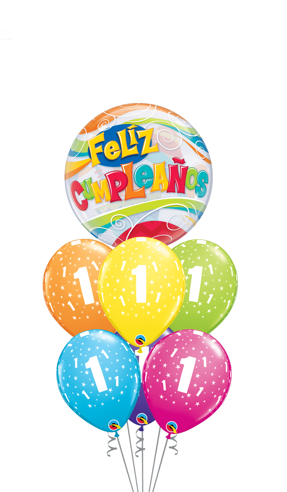 Ramo Cumpleaños Nº 2 burbuja - Mis Globos