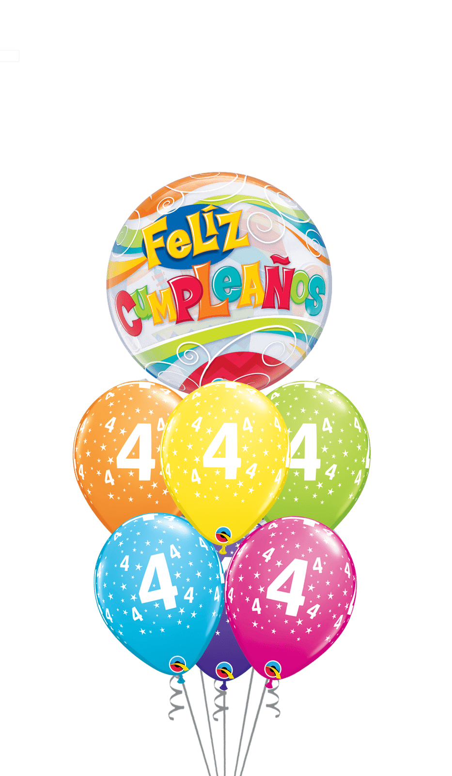 Ramo Cumpleaños Nº 2 burbuja - Mis Globos