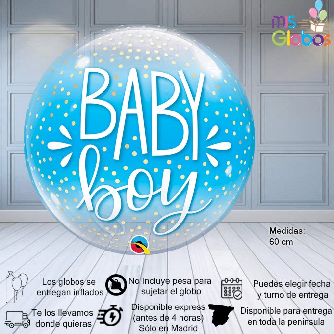 Globo Burbuja Baby Boy - Mis Globos