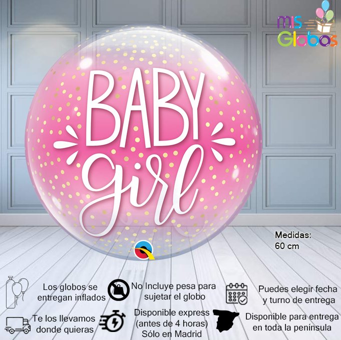 Globo Burbuja Baby Girl - Mis Globos