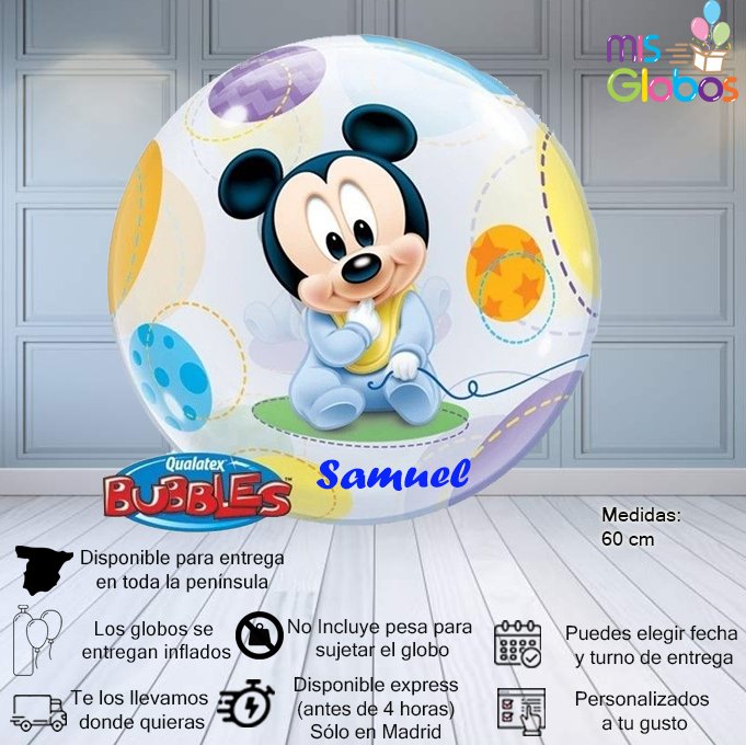 Globo Burbuja Mickey Bebe