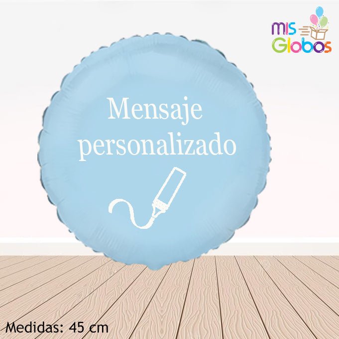 Globo Círculo 45 Cm. Azul claro pastel - Mis Globos
