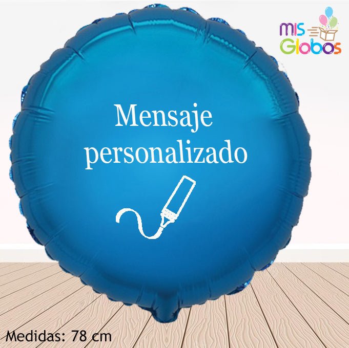 Globo Círculo Grande 78 cm. Azul - Mis Globos