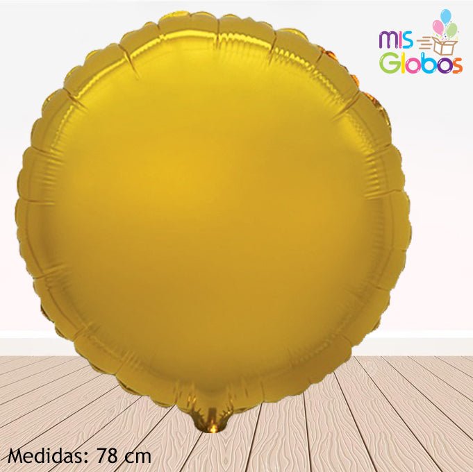 Globo Círculo Grande 78 cm. Oro - Mis Globos