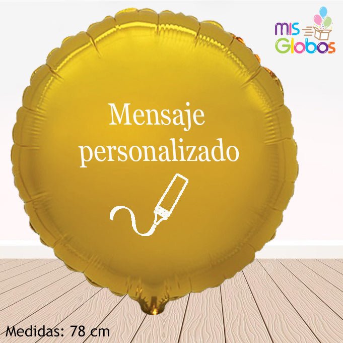 Globo Círculo Grande 78 cm. Oro - Mis Globos