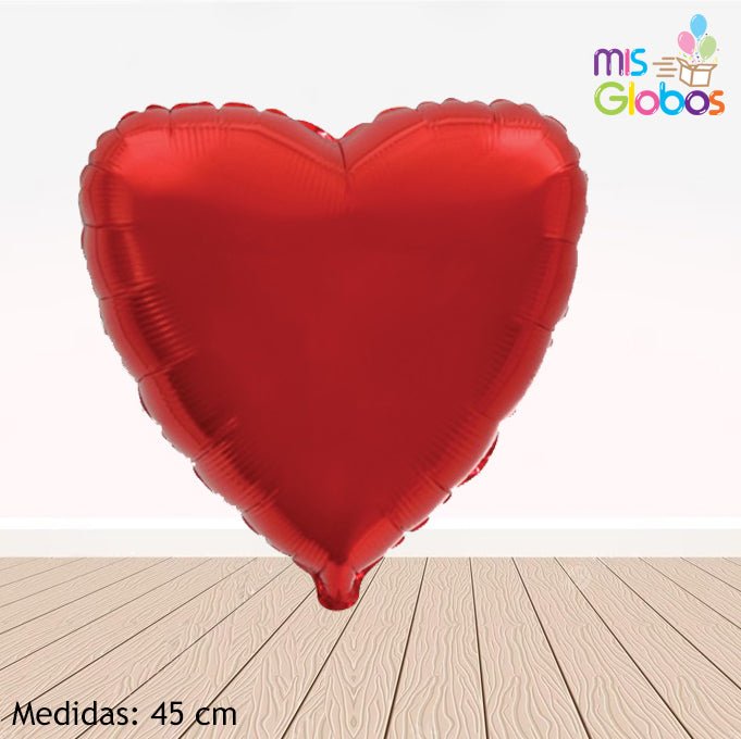 Globo Corazón 45 Cm. Rojo - Mis Globos