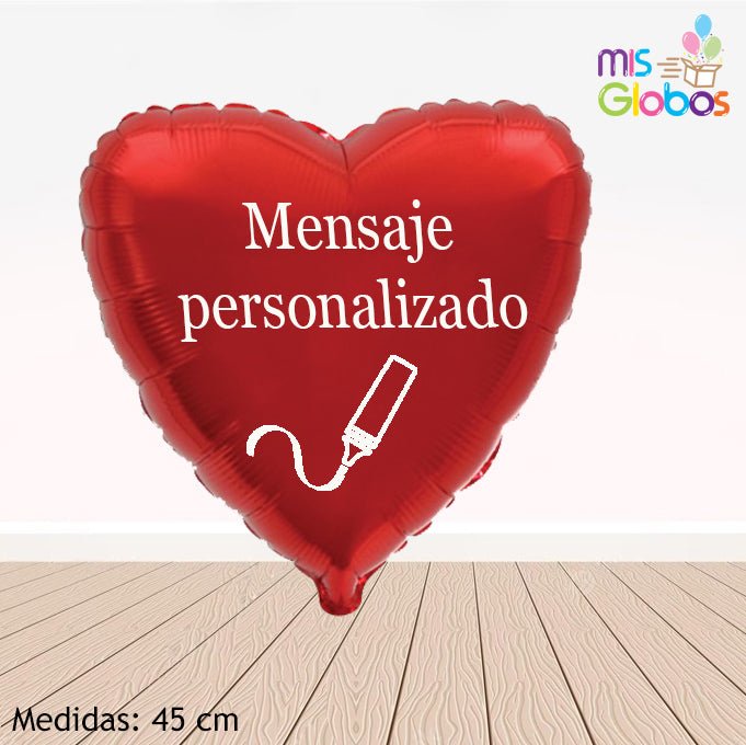 Globo Corazón 45 Cm. Rojo - Mis Globos