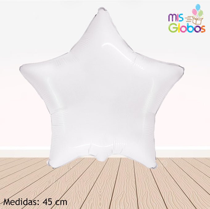 Globo Estrella 45 Cm. Blanca - Mis Globos
