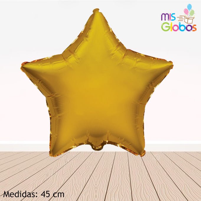 Globo Estrella 45 Cm. Oro - Mis Globos