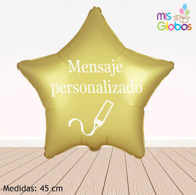 Globo Estrella 45 Cm. Oro Satín - Mis Globos