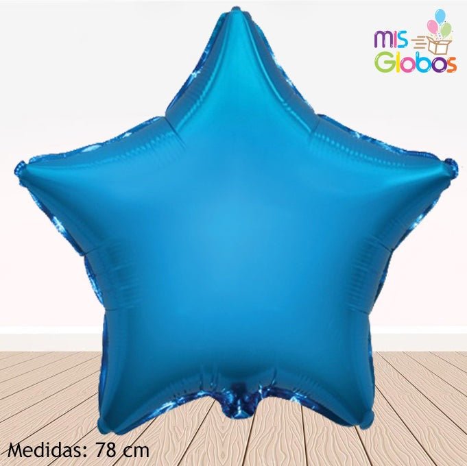 Globo Estrella Grande 78 cm. Azul - Mis Globos
