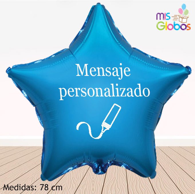 Globo Estrella Grande 78 cm. Azul - Mis Globos