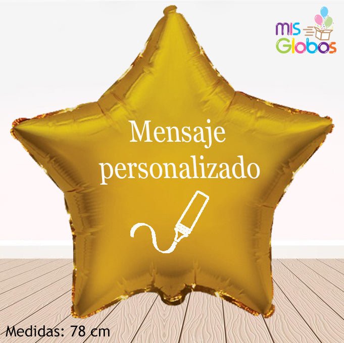 Globo Estrella Grande 78 cm. Oro - Mis Globos