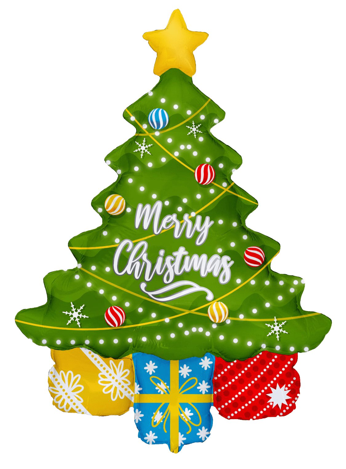 Globo Forma Arbolito de Navidad con regalos - Mis Globos