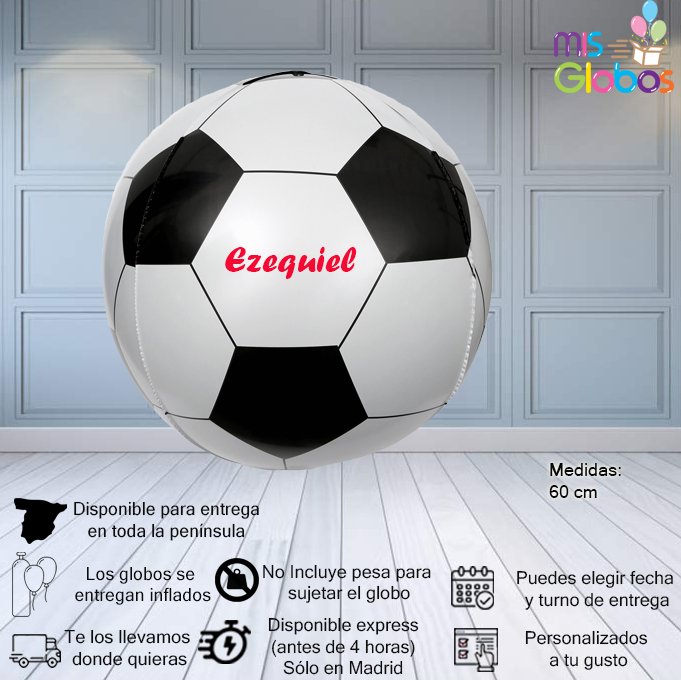 Balón Fútbol Sala Personalizable imagen texto nombre dedicatoria