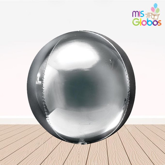 Globo forma esfera Plata