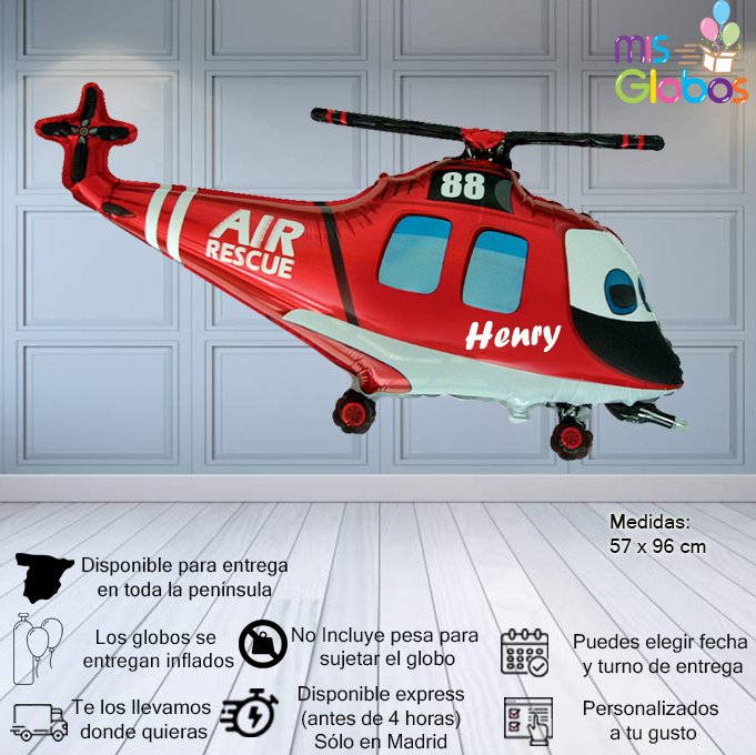 Globo forma Helicóptero de rescate