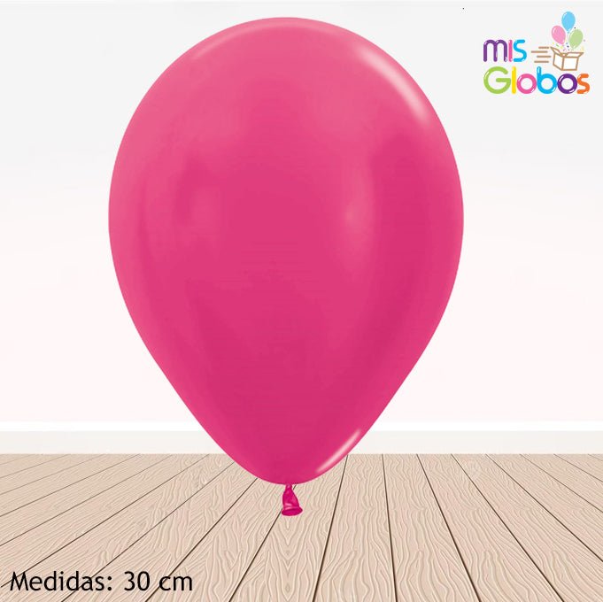 Globo Fucsia metal hinchado con Helio por unidades. - Mis Globos