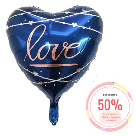 Globo mylar corazón LOVE - Mis Globos