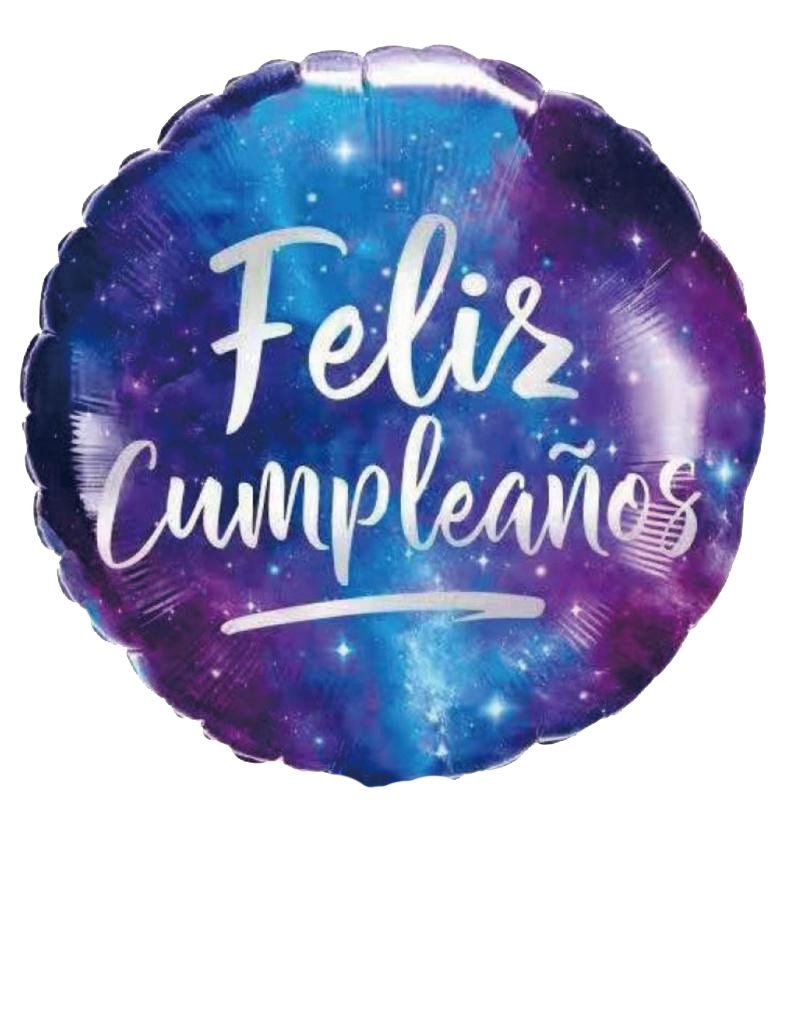 Globo mylar Feliz Cumpleaños Sideral - Mis Globos