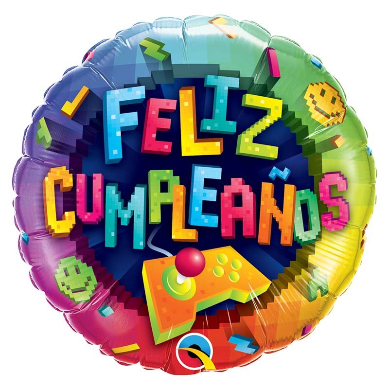 Globo mylar Feliz Cumpleaños Videojuegos - Mis Globos