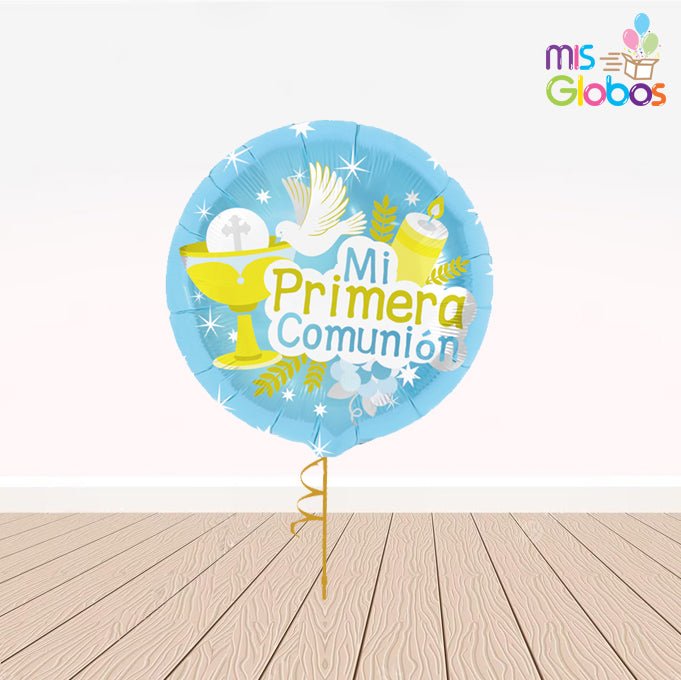 Globo Mylar Mi Primera Comunión azul clásico - Mis Globos