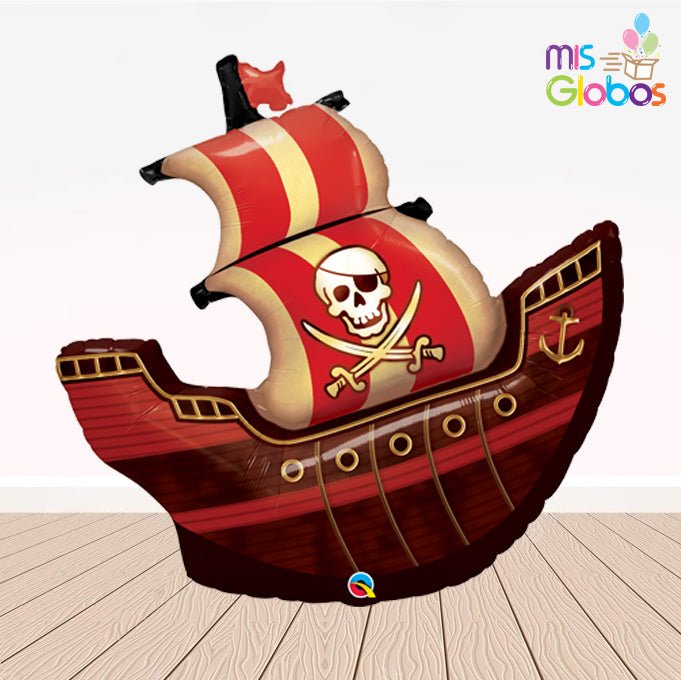 Globo Mylar superforma Barco Pirata - Mis Globos