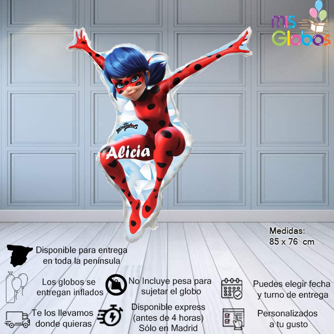 Globo Mylar superforma Lady Bug. - Mis Globos