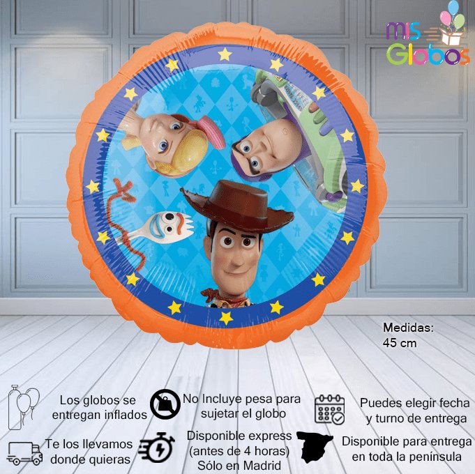 Globo Mylar Toy Story de 45 cm. - Mis Globos