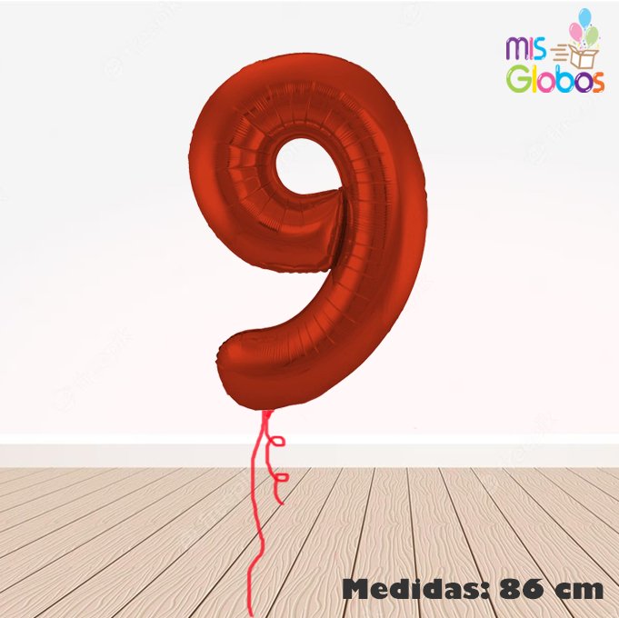 Globo Número Rojo 86 Cm - Mis Globos
