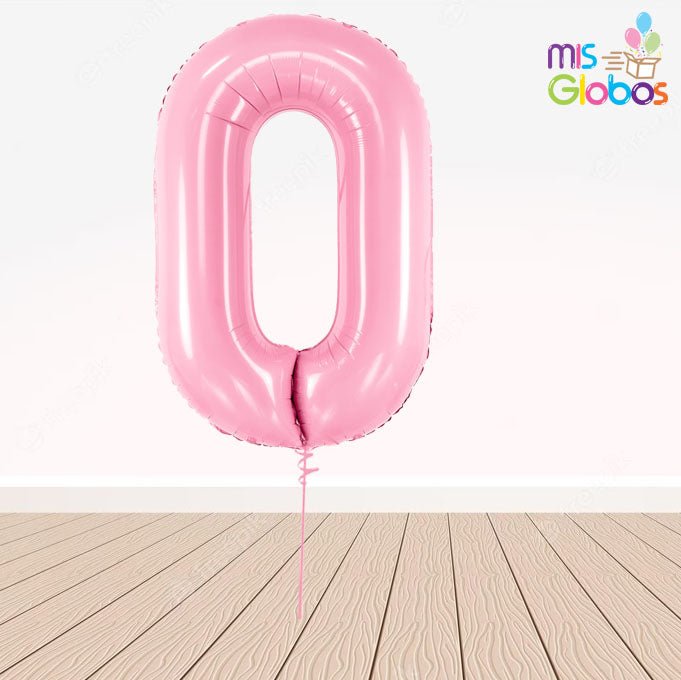 Globo Número Rosa pastel 86 Cm - Mis Globos