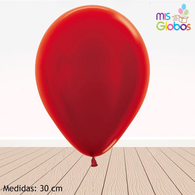 Globo Rojo metal hinchado con Helio por unidades. - Mis Globos