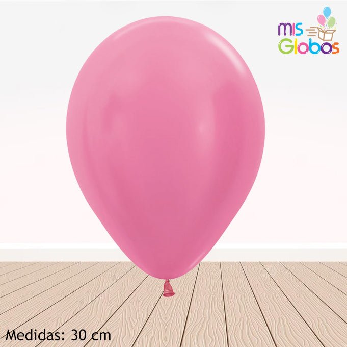 Globo Fucsia satin hinchado con Helio por unidades. - Mis Globos