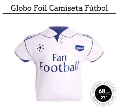 Globo Superforma Camiseta Fútbol Blanca