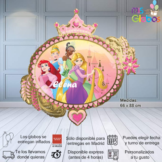 Globo superforma Espejo Princesas.