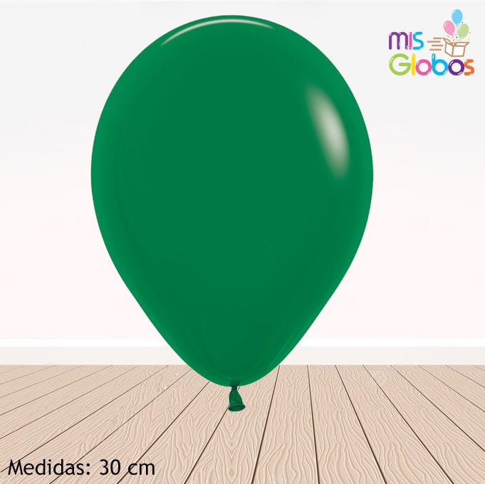Globo Verde Selva mate hinchado con Helio por unidades. - Mis Globos