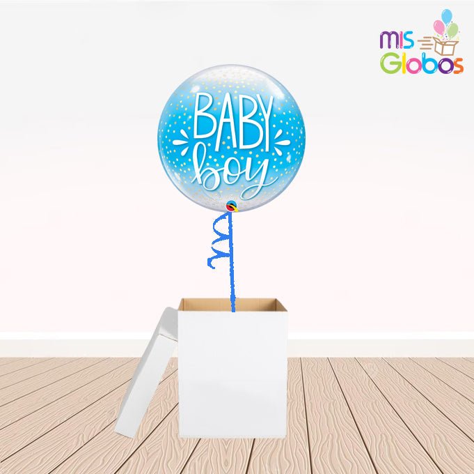 Caja GloBOOM con globos Burbuja Bebé - Mis Globos