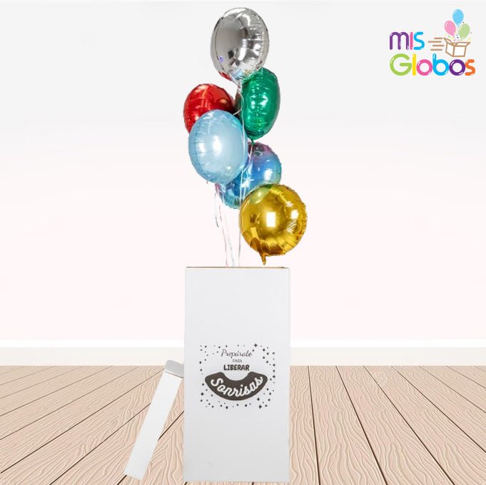 Caja GloBOOM con globos Círculos - Mis Globos