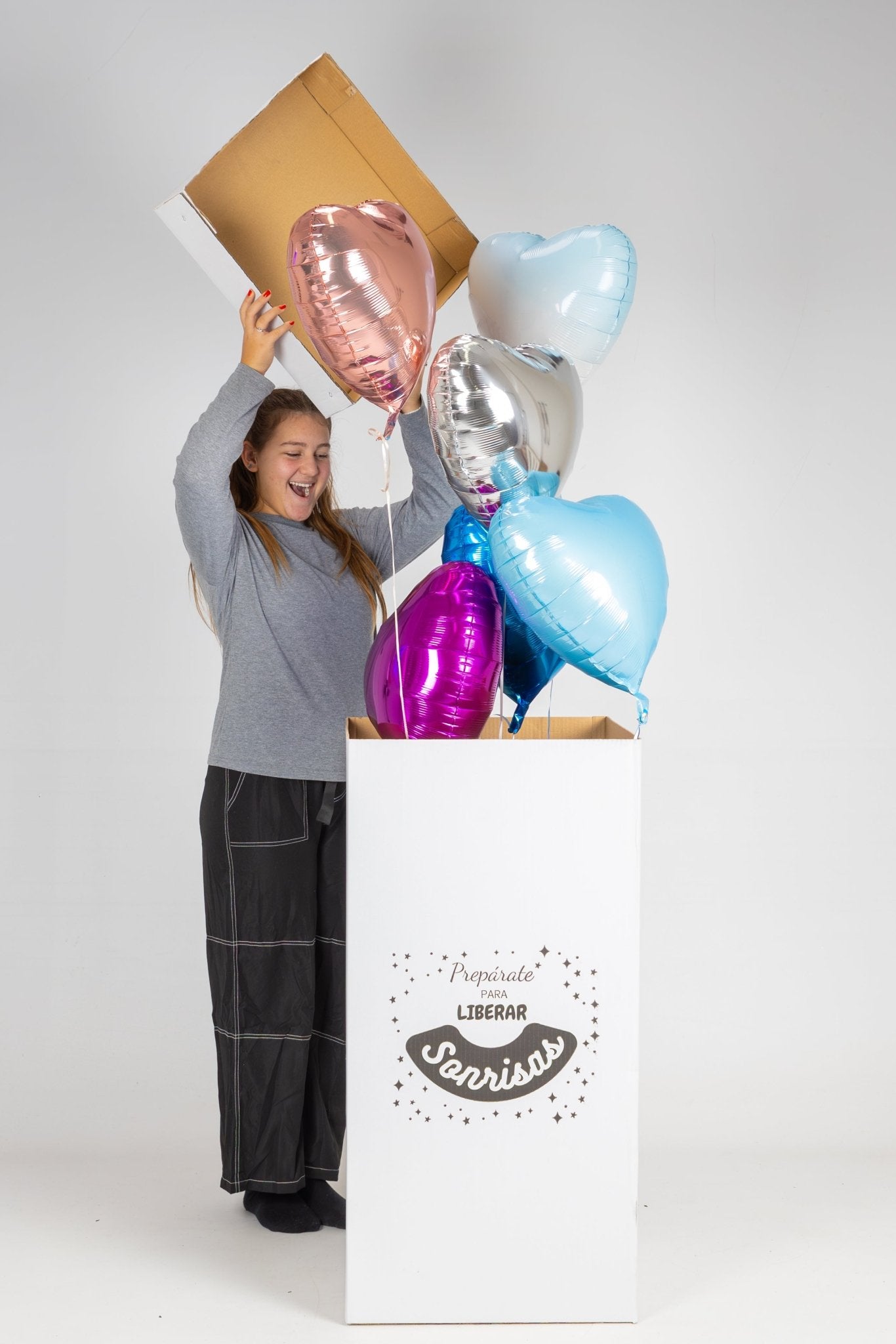 Caja GloBOOM con globos Corazones - Mis Globos
