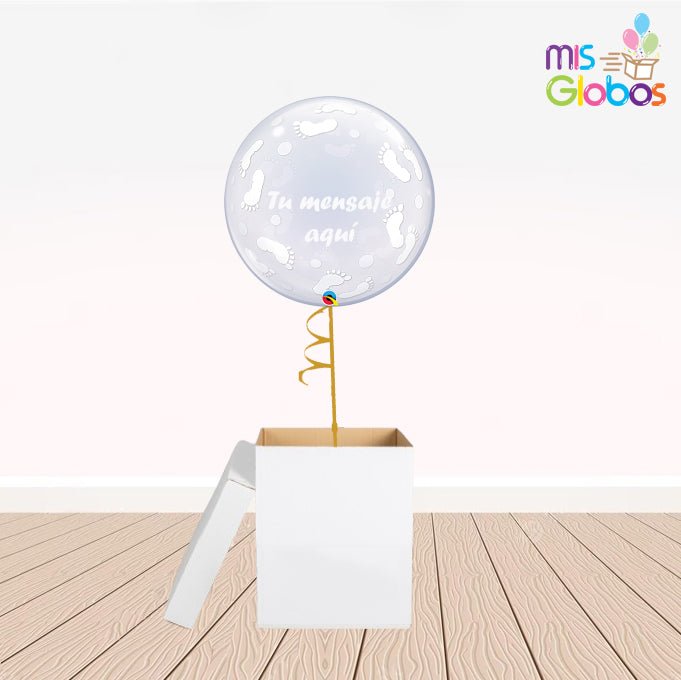 Caja GloBOOM con globos Decoburbuja Personalizada - Mis Globos