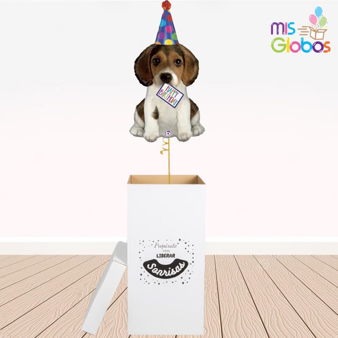 Caja GloBOOM con globos Forma Happy Birthday - Mis Globos