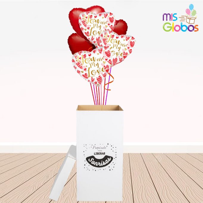 Caja GloBOOM con globos Mixturas de amor - Mis Globos