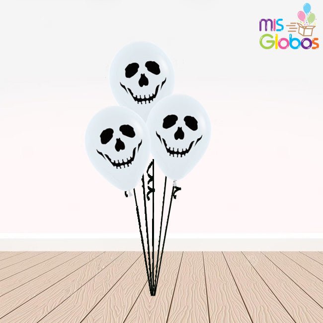 Globos látex Cara esqueleto - Mis Globos