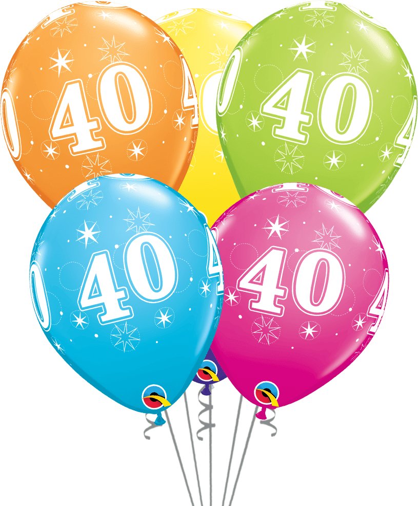 Globos látex con el Nº 40 - Mis Globos
