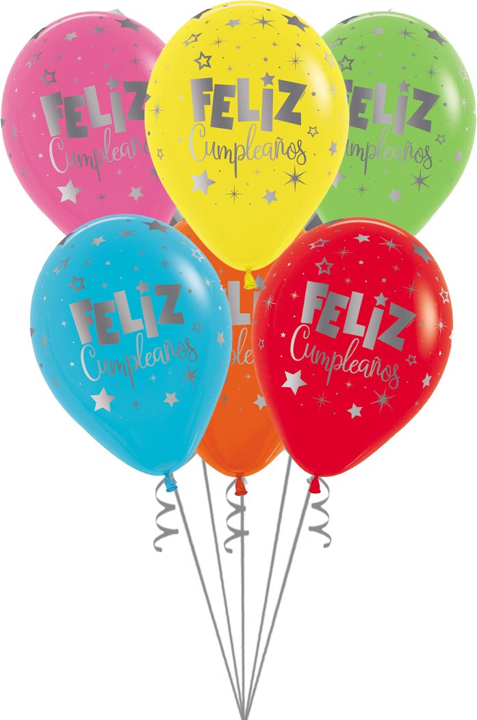 Globos látex Feliz Cumpleaños Chic - Mis Globos