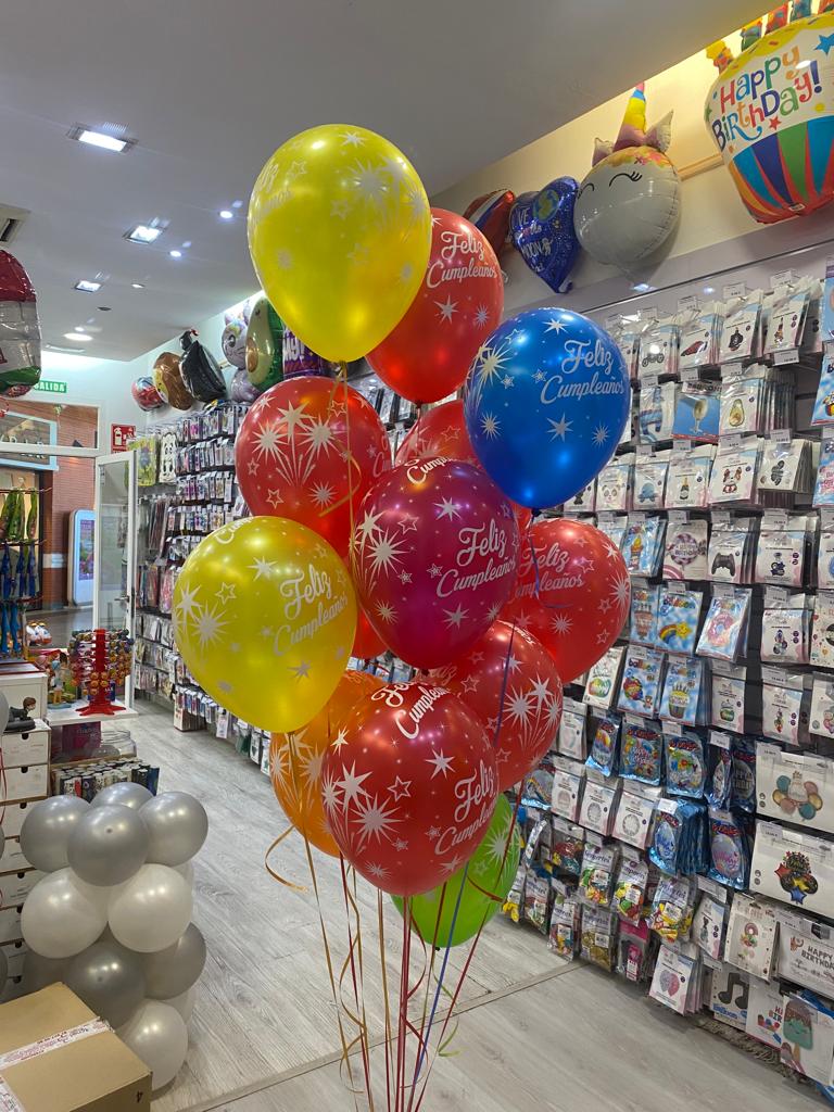 Globos látex Feliz Cumpleaños Destellos - Mis Globos