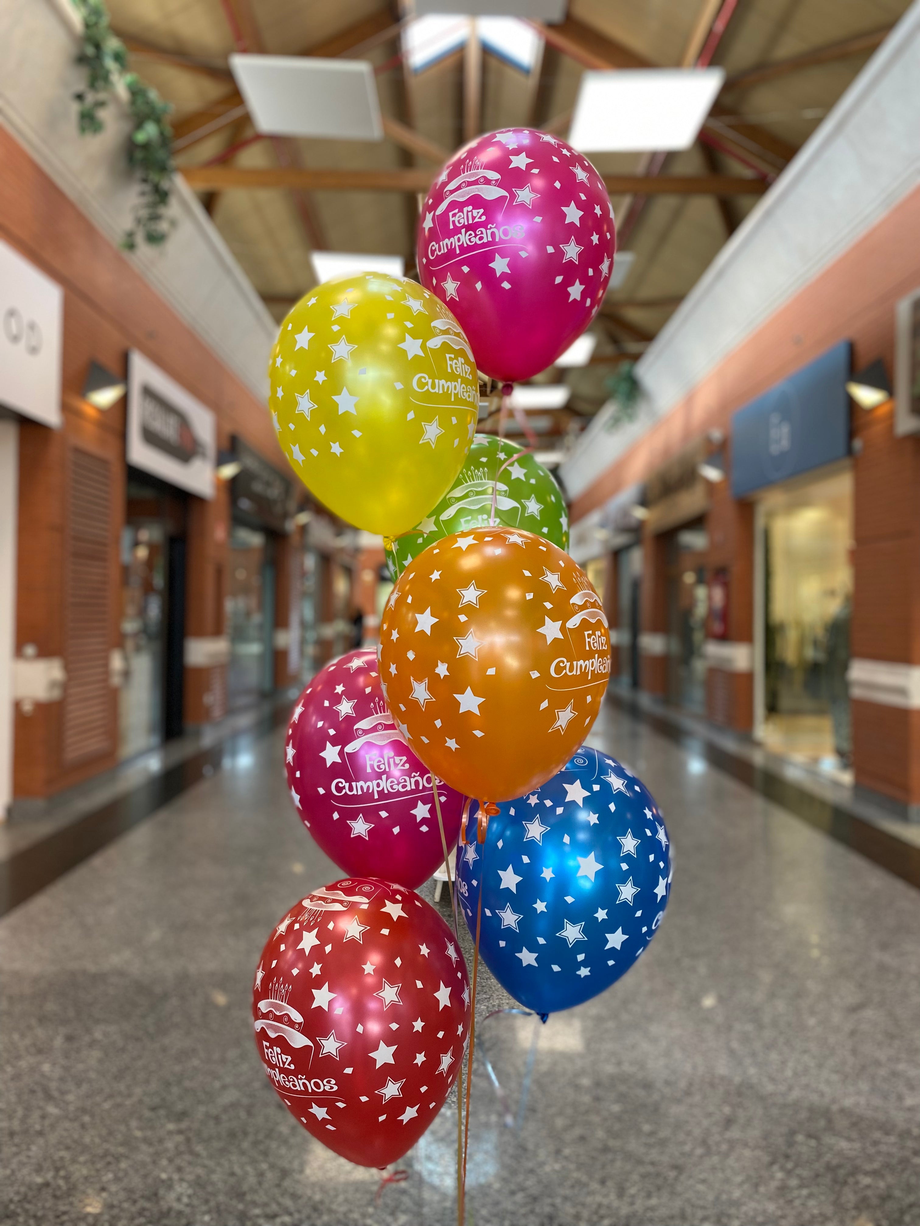 Ramo de globos en escalera con pesa - Mis Globos