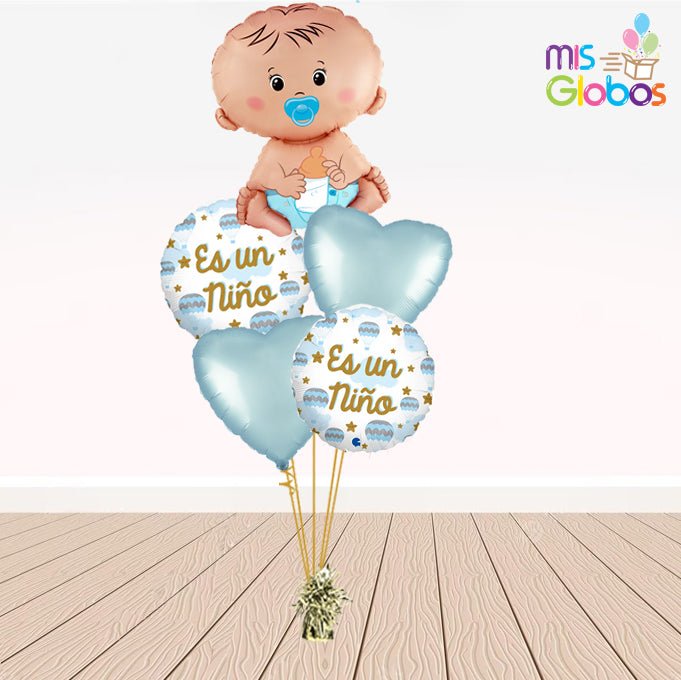 Kit de 5 globos Nacimiento Niño - Mis Globos