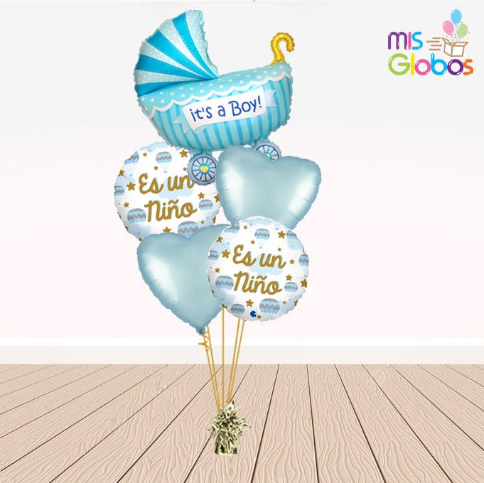 Kit de 5 globos Nacimiento Niño - Mis Globos