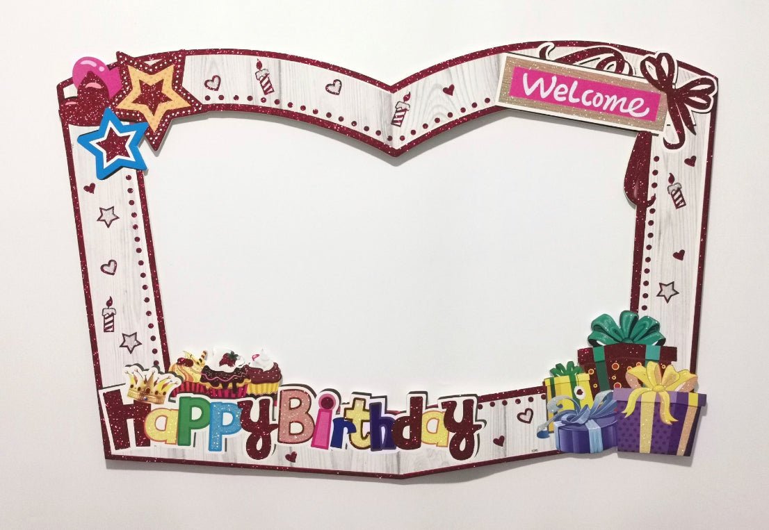 Marco De Photocall Feliz Cumpleaños Rosa Unicornio - Mis Globos